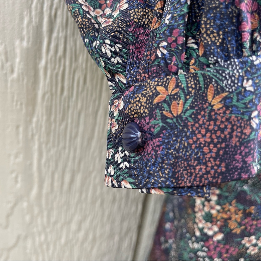 Silk-like Floral Ruffle Dress - Picture 4 of 5